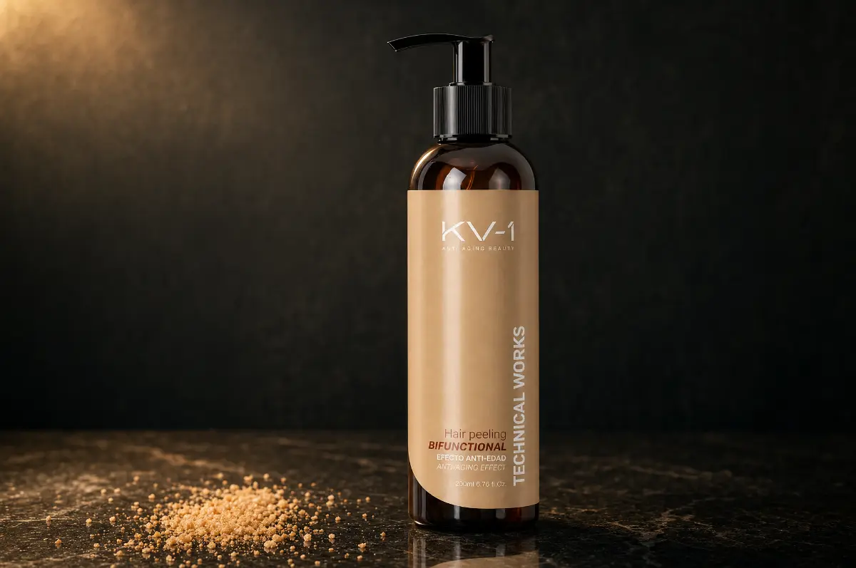 Флакон KV-1 Hair Peeling Bifunctional и пудра абрикосовых косточек
